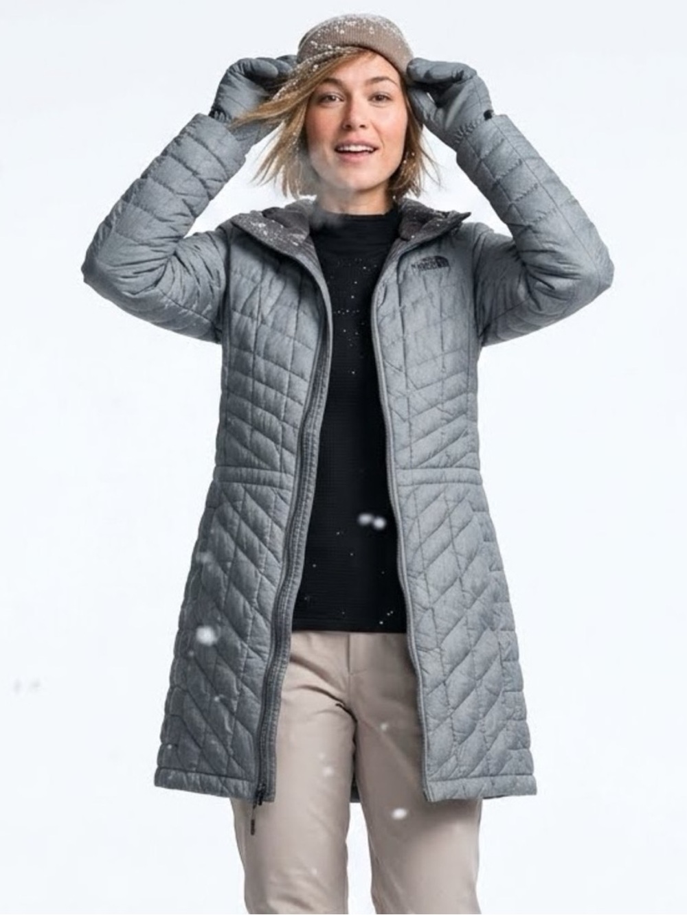The North Face Thermoball Hooded Parka Gray Large
